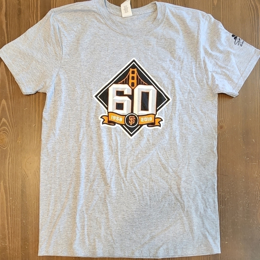 San Francisco Giants T Shirt Mens Sz M NBC Sports Bay Area 1958-2018 Gildan Tee